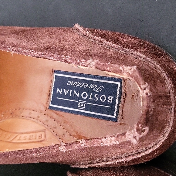 Bostonian Shoes Bostonian Florentine Mens Size 75 M Dress Slip On Brown Suede Loafers Shoes